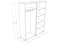 Kéra 2 gardrób 160 cm 3